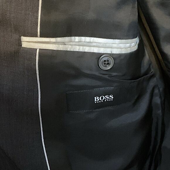 Hugo Boss Men's Jacket Navy Blue 42R The Jam75 Slim Fit Virgin Wool - Picture 8 of 16